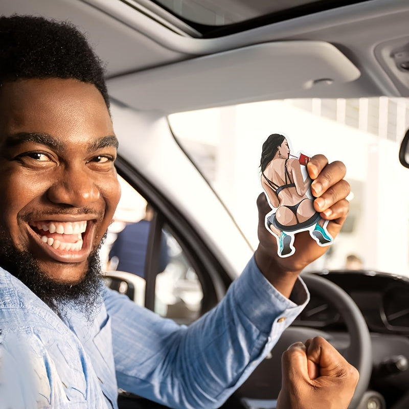 2pcs Girl Design Car Air Freshener Tablets Long-Lasting Fragrance Decor