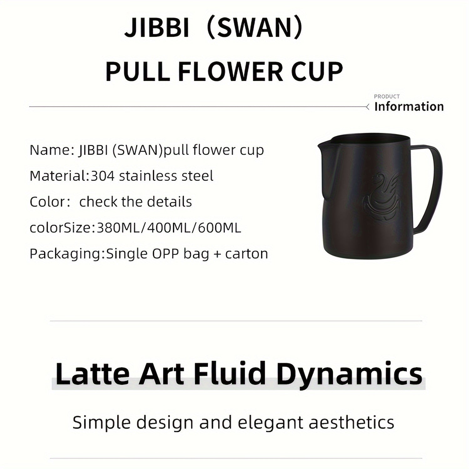 400ml Stainless Steel Milk Frothing Pitcher with Latte Art Pen and Teflon Coating