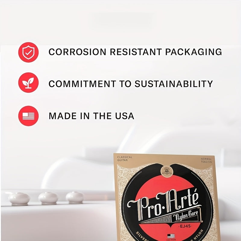 Classical Guitar Strings Coated Nylon Core Silver Grey Yellow Normal Tension