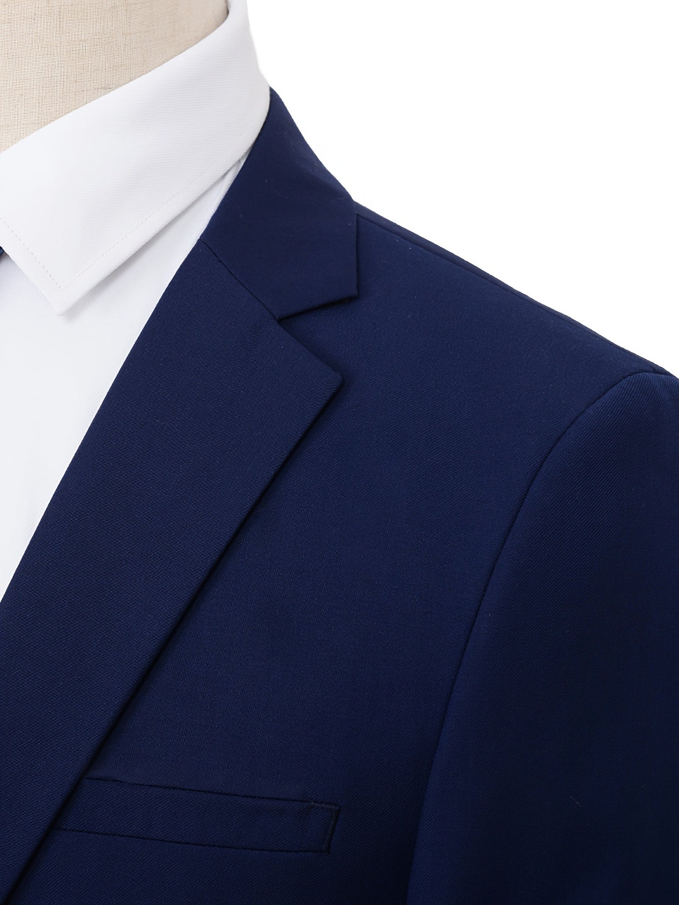 Chaqueta de traje negra para hombre para ocasiones formales, talla grande, mezcla de poliéster trenzado