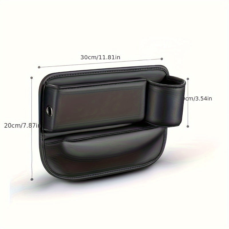 Organizador de relleno de huecos para asientos de coche, impermeable, de cuero sintético, caja de almacenamiento para el asiento delantero