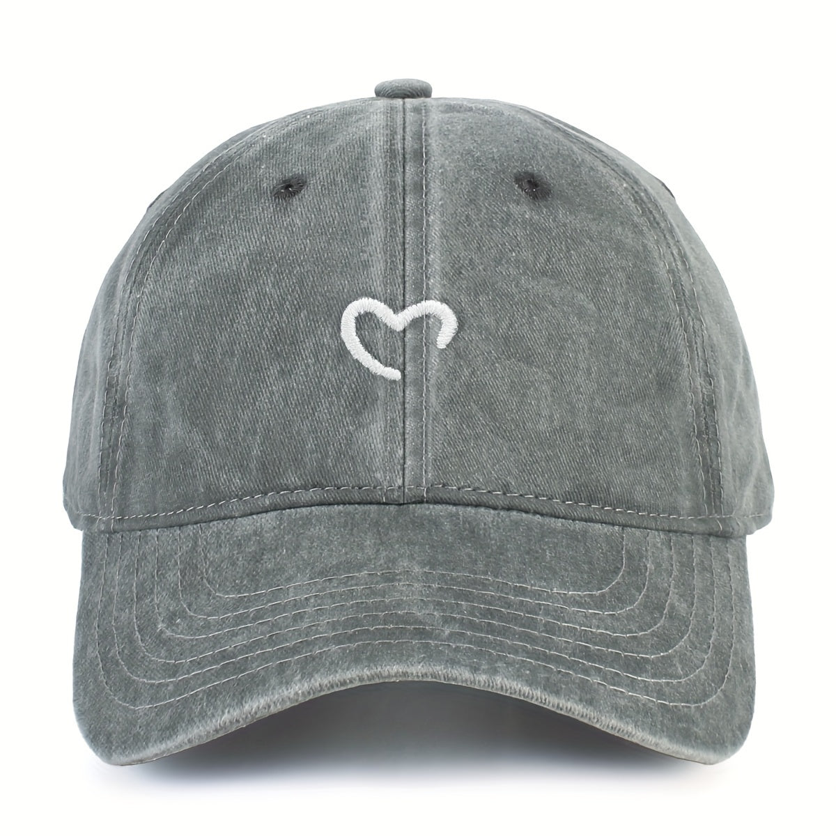Women's Embroidered Heart Baseball Cap Adjustable Sun Protection Urban Vacation