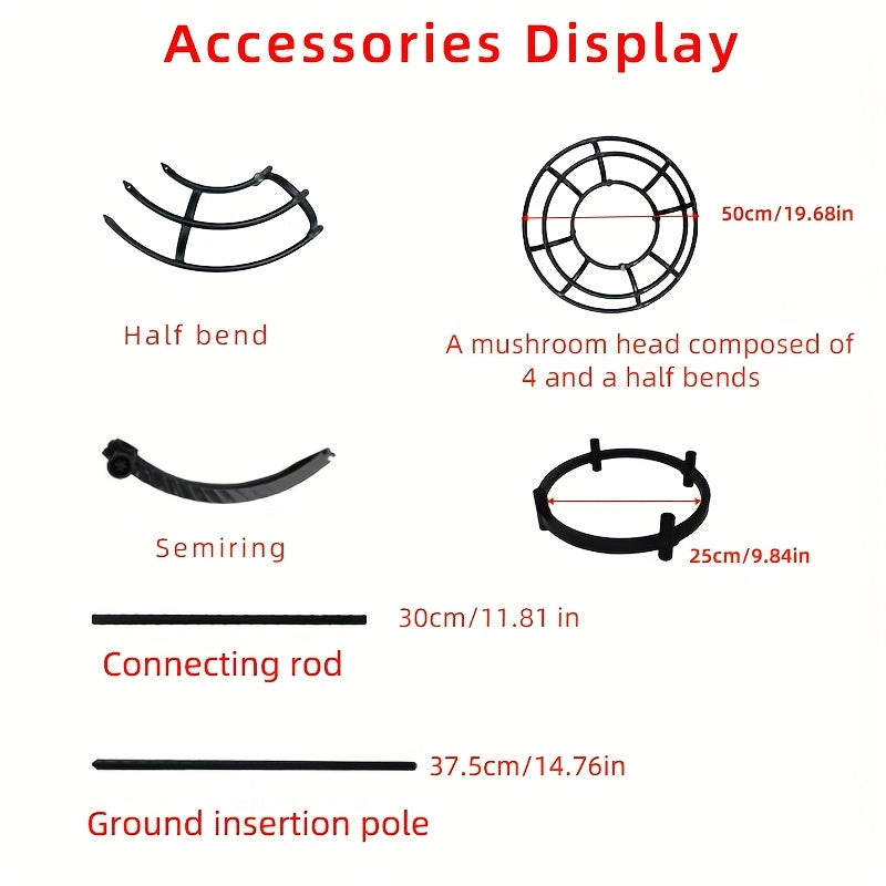 Qora metall qo‘ziqorin gullari tokchasining ko‘tariladigan uzumzorlar uchun bog‘ni qo‘llab-quvvatlash ramkasi