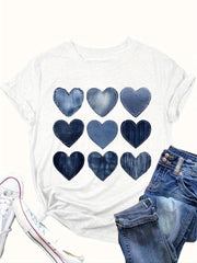 Plus Size Women's Casual Cotton T-Shirt Short Sleeve All-Season Comfortable