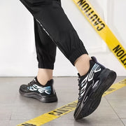 Men's Casual Sports Shoes with Anti-Slip Sole and Fabric Upper for All-Season Running