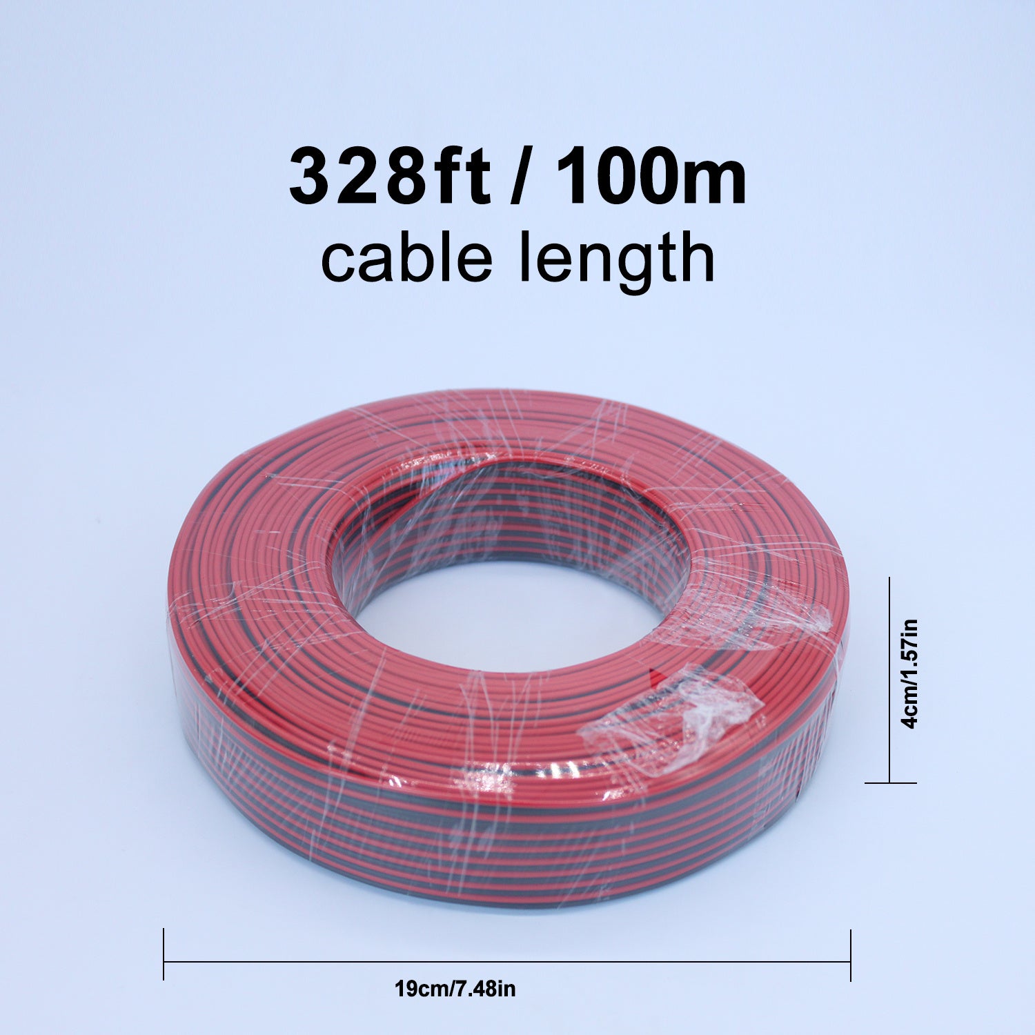 Red And Black Speaker Wire Cable 15.24M 30.48M CCA TCCA Stereo Home Theater