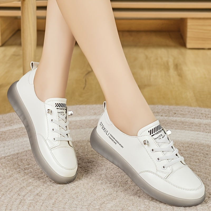 Zapatillas casual blancas para mujer, transpirables y antideslizantes, para todas las estaciones