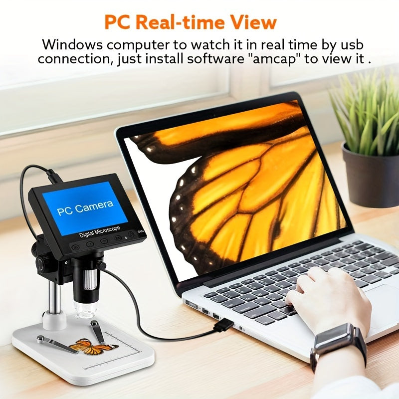 Digital USB Microscope 10.92cm LCD 1000X Zoom for Electronics Repair and Soldering