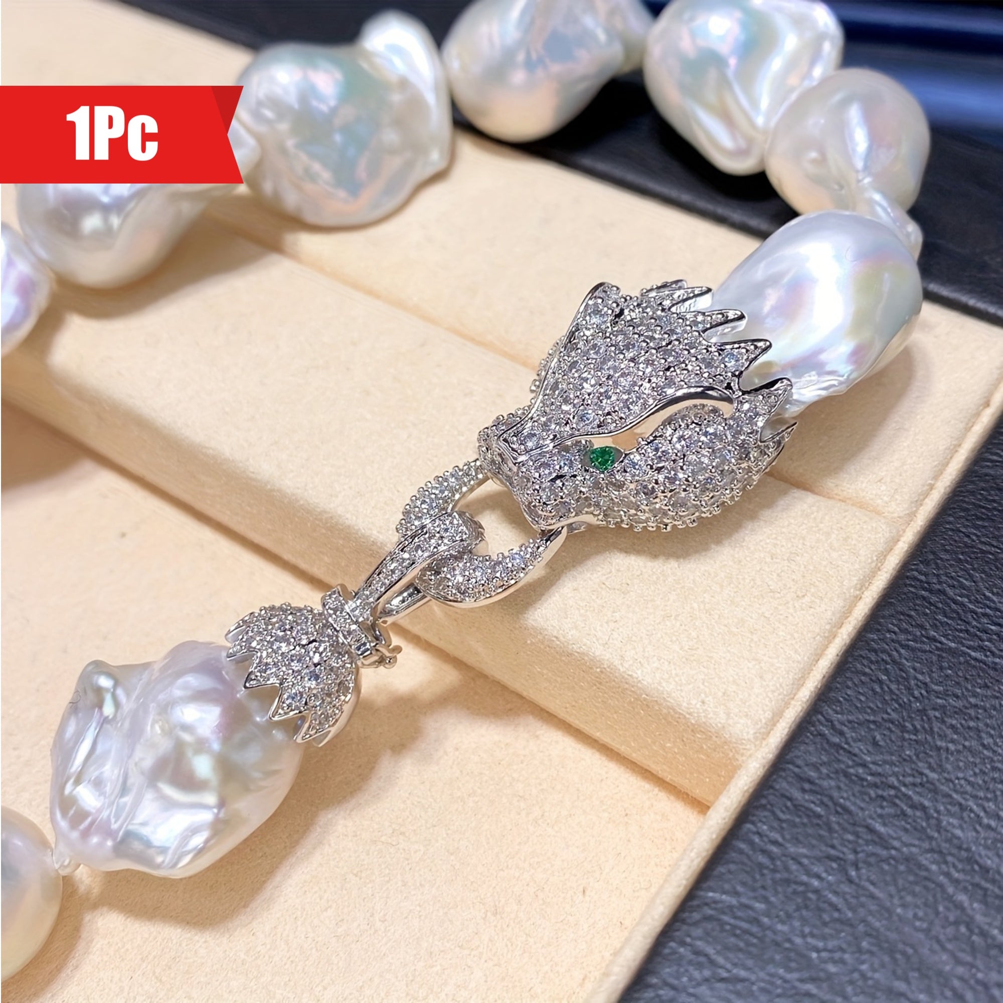 Large Baroque Freshwater Pearl Necklace with Irregular Chain for Women