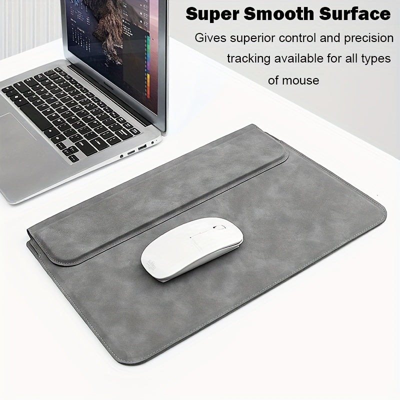 Leather Laptop Sleeve with Stand Water-Resistant for 13.3 and 14.1 Inch Notebooks Green Khaki Dark Grey Light Grey Navy Blue