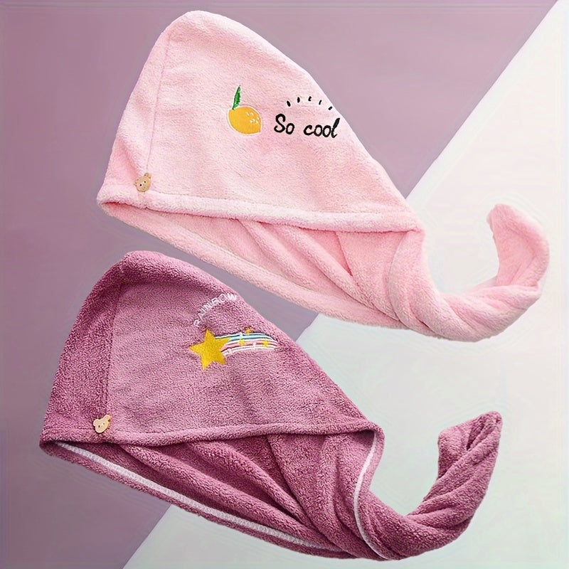 Hair Towel Quick Drying Embroidery Microfiber for Women and Men