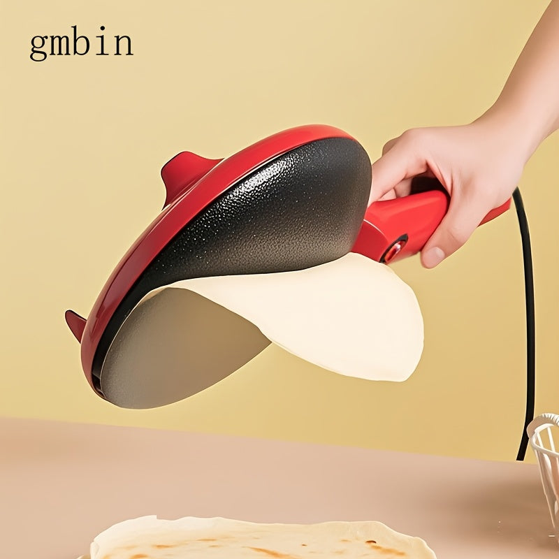 Sartén para tortitas redonda negra con calefacción de un lado, enchufe europeo estándar, por debajo de 1000W, aluminio