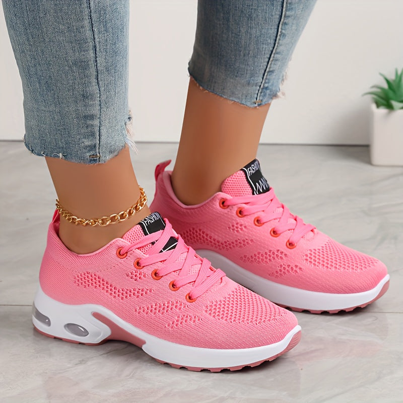 Women's Lightweight Breathable Casual Sneakers Low-Top Walking Shoes White