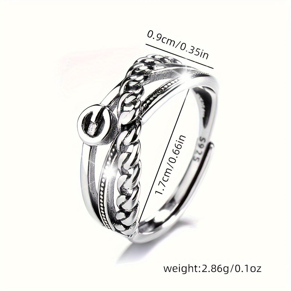 Kunlik yig'ilishlar uchun ayollar kiyishi uchun mo'ljallangan zamonaviy yangi aksessuarni taqdim etamiz. Ushbu buyum yuqori sifatli sterling kumushdan tayyorlangan bo'lib, o'ziga xos retro uniseks notekis xoch zanjir halqasi taxminan 2.86g og'irlikka ega.