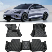 Car Floor Mat Faux Leather Full Coverage All-Weather Durable Easy to Clean
