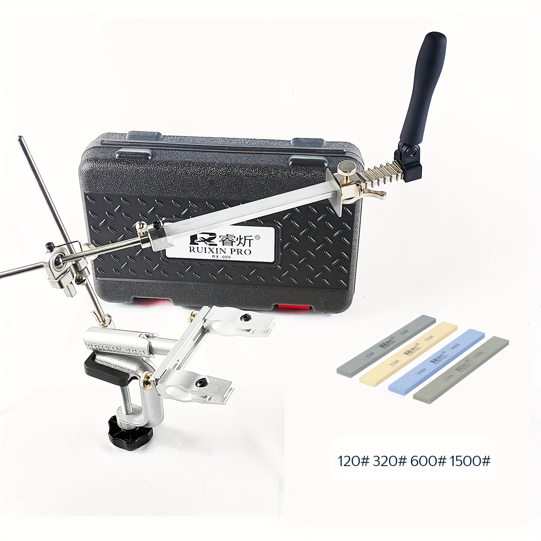 Fixed-Angle Knife Sharpening Kit with Sharpening Stone for Home Kitchen Use