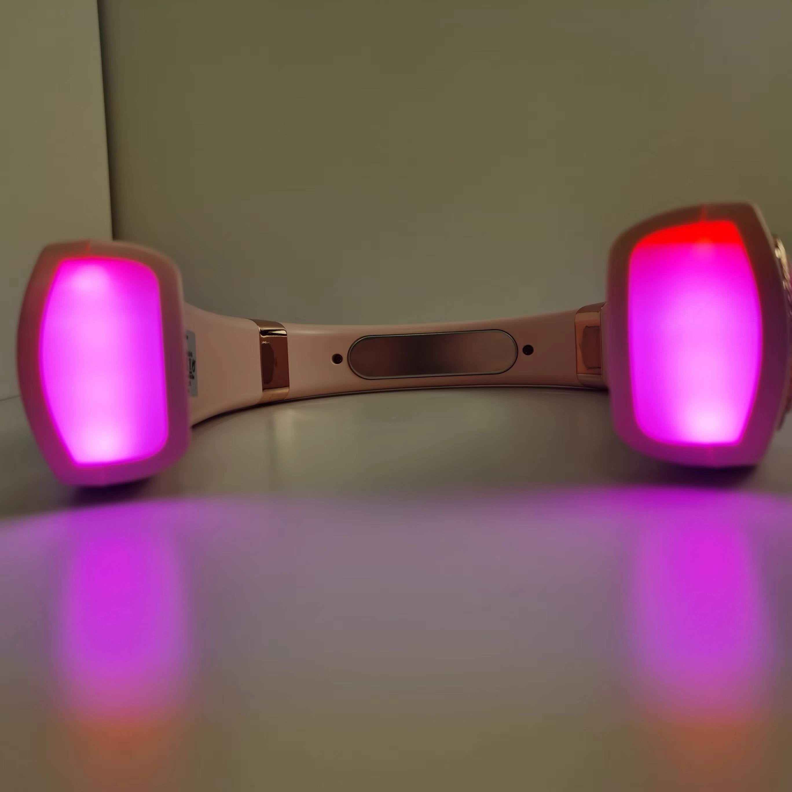 Portable Neck Fan with LED Lights, 5-Speed, Rechargeable Battery for Outdoor Sports