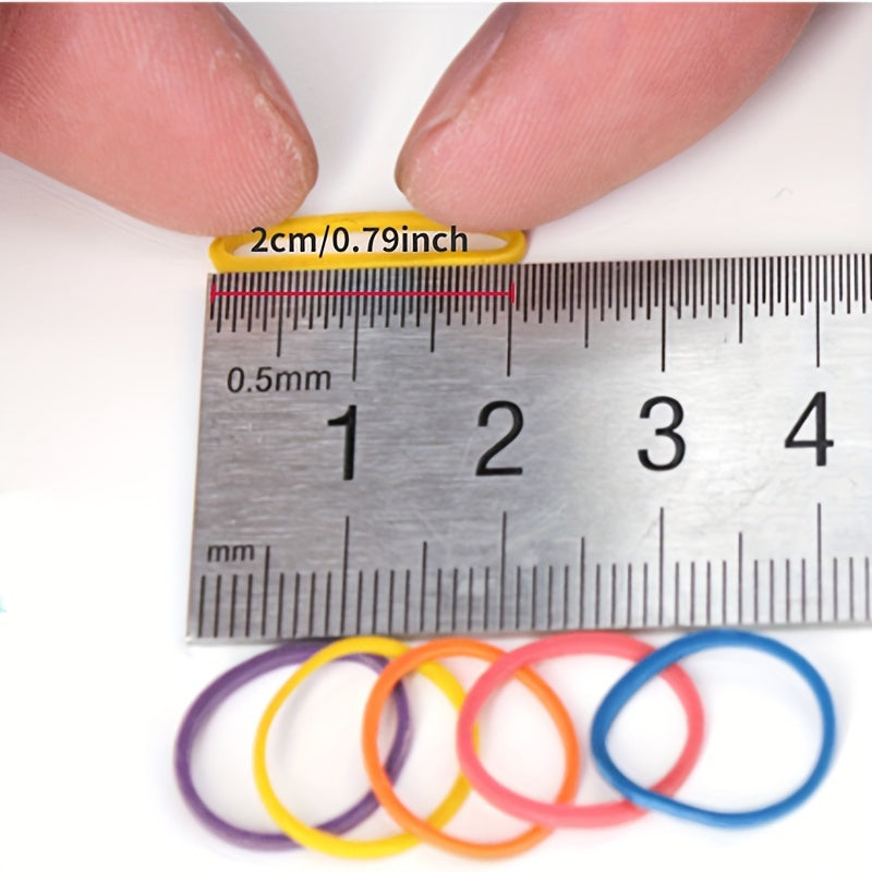 Multicolor Rubber Bands 38mm Durable Elastic Office School Home Organization 220pcs