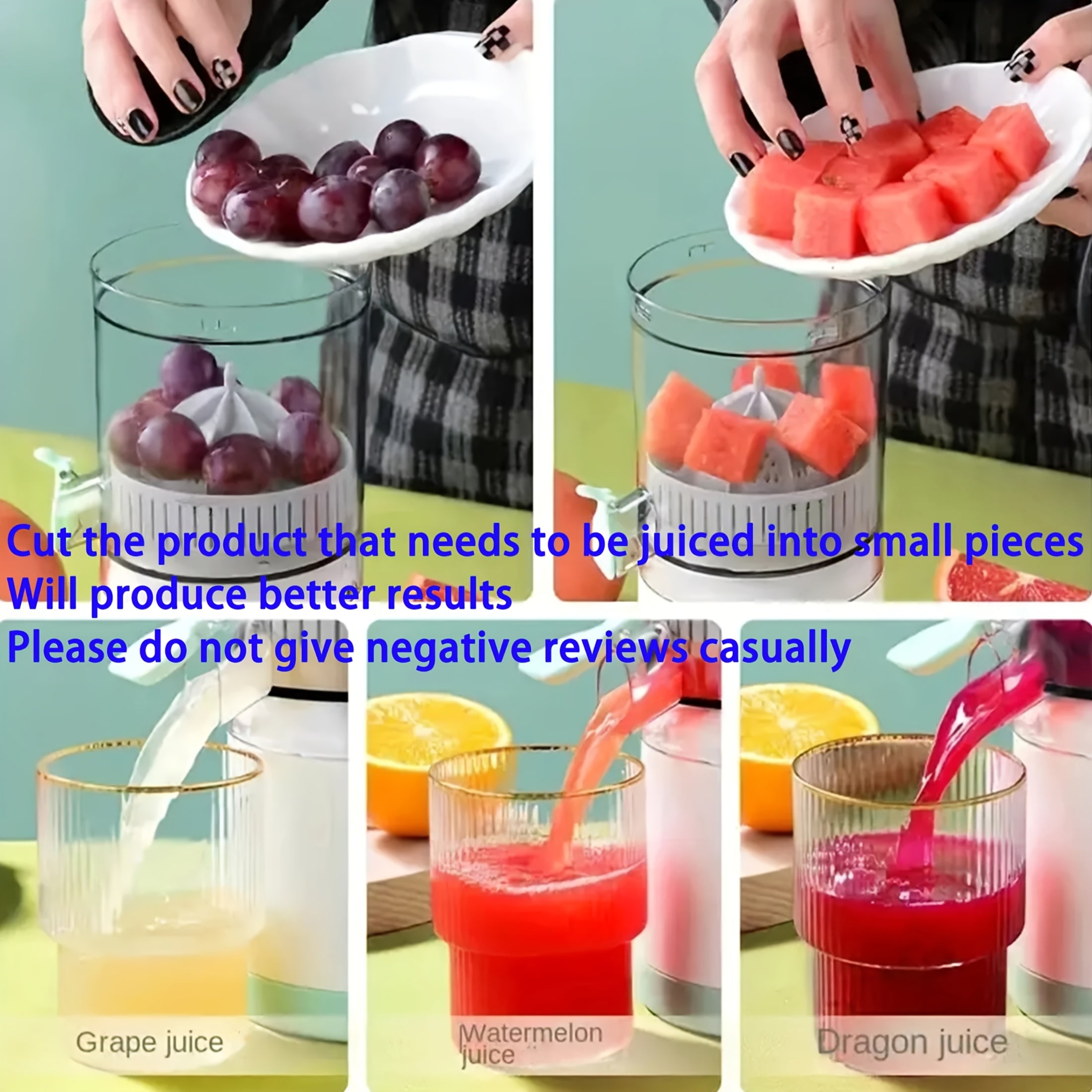 Портативная USB-цитрусова выжималка и экстрактор фруктов с высокой эффективностью