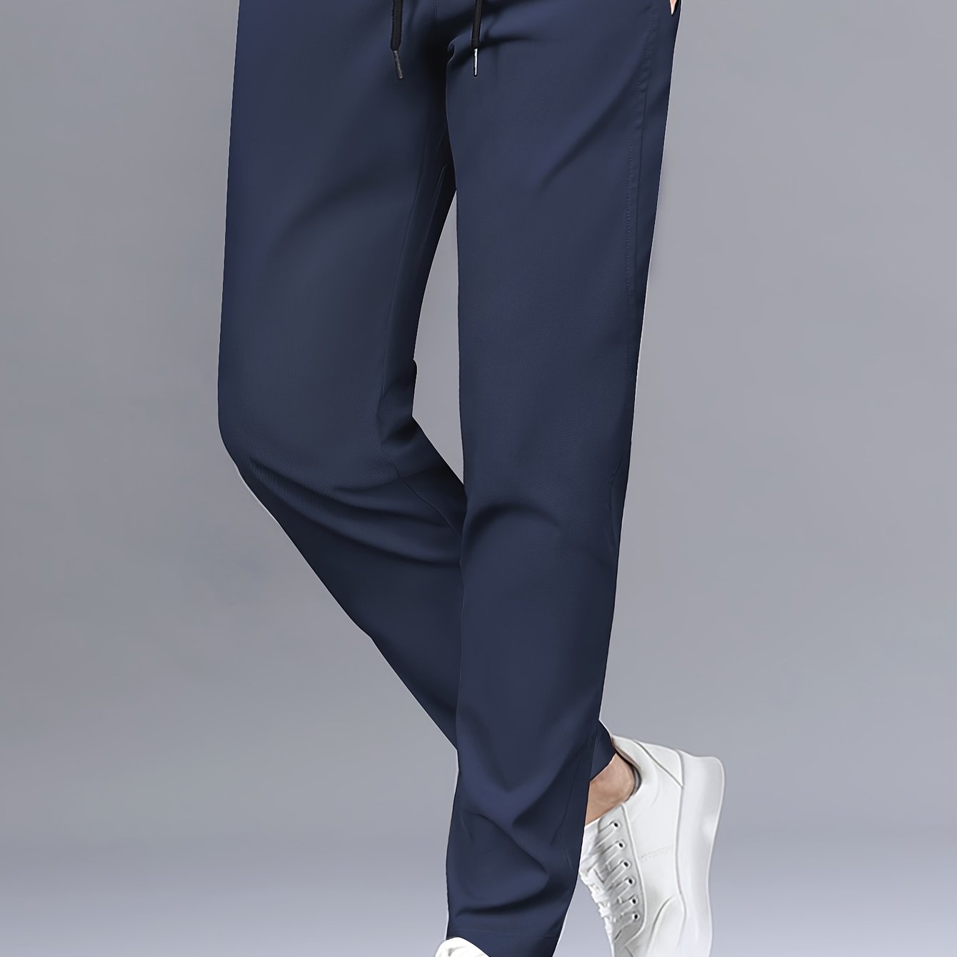 Men's Solid Breathable Drawstring Casual Pants for Outdoor Activities