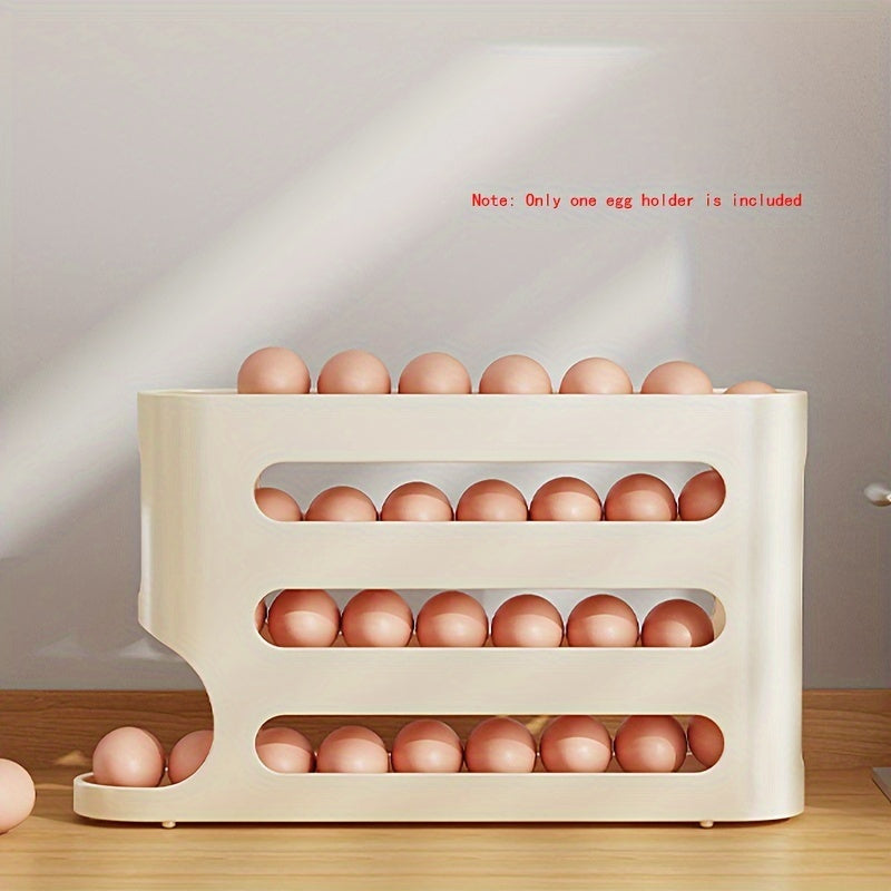 Durable 4-Tier Egg Holder for Refrigerator Door Space-Saving Organizer