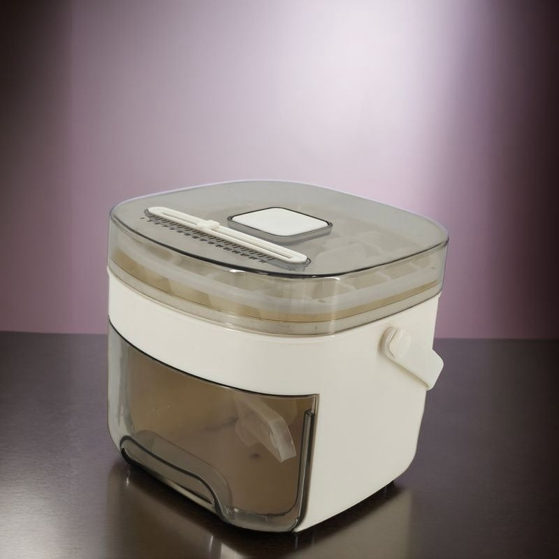 Large Capacity Ice Cube Maker with Storage Tray and Scoop for Kitchen