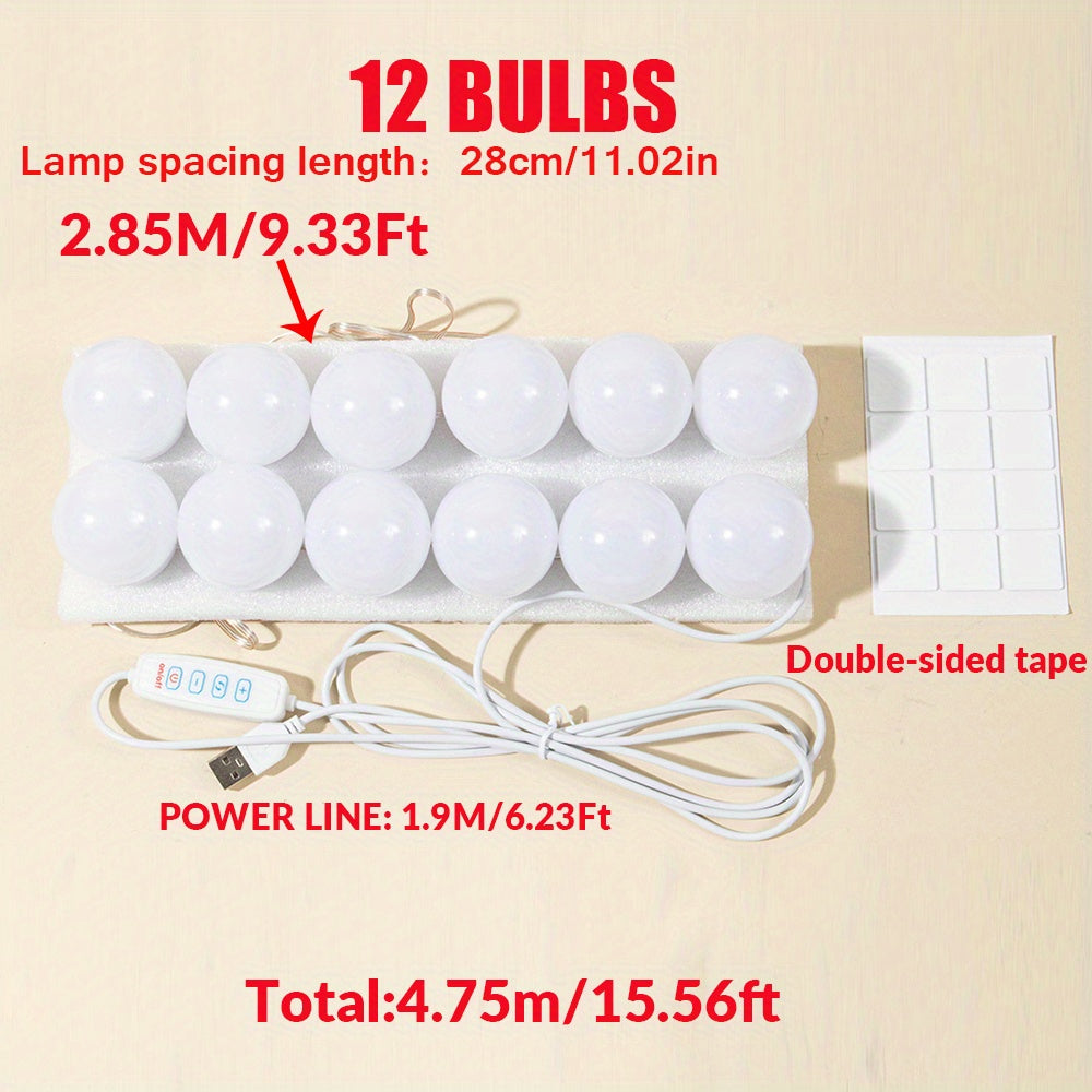 Dimmable LED Vanity Mirror Lights for Makeup and Bathroom Mirrors Plastic Modern Polished Up-Style Sconce