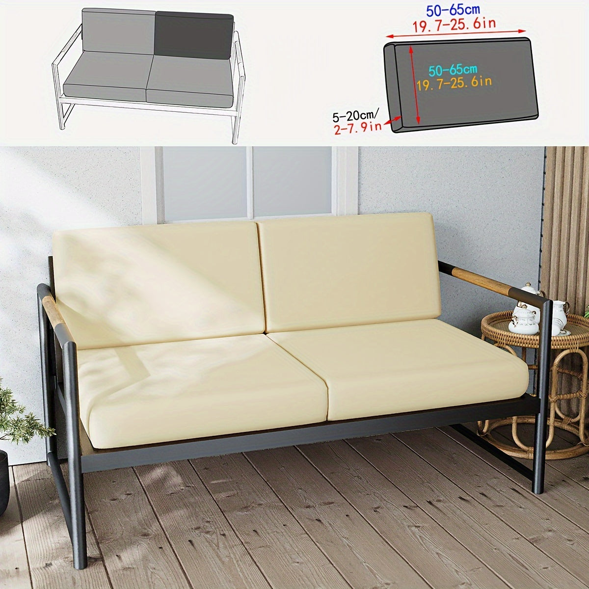 Водонепроницаемый чехол для уличной подушки из молочного волокна для садовой мебели на веранде