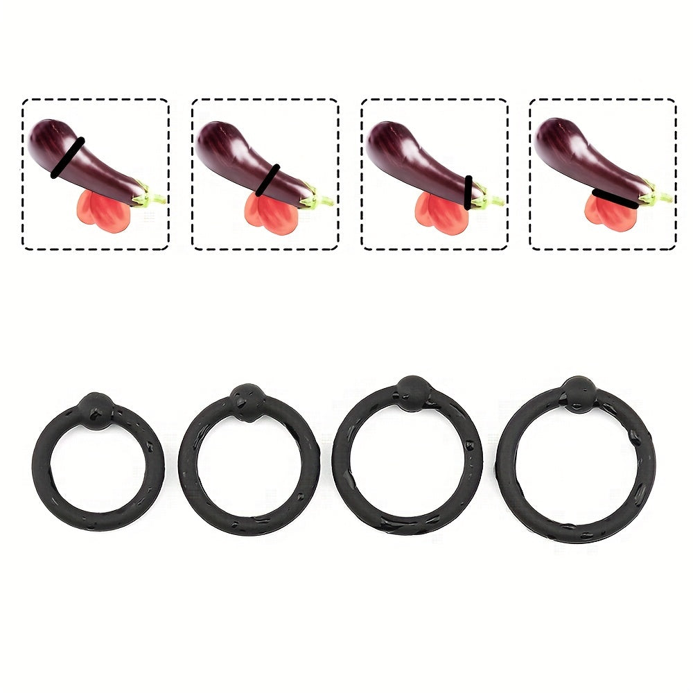 Men Silicone Penis Ring Odor-Free Elastic Cock Restraint for Couples