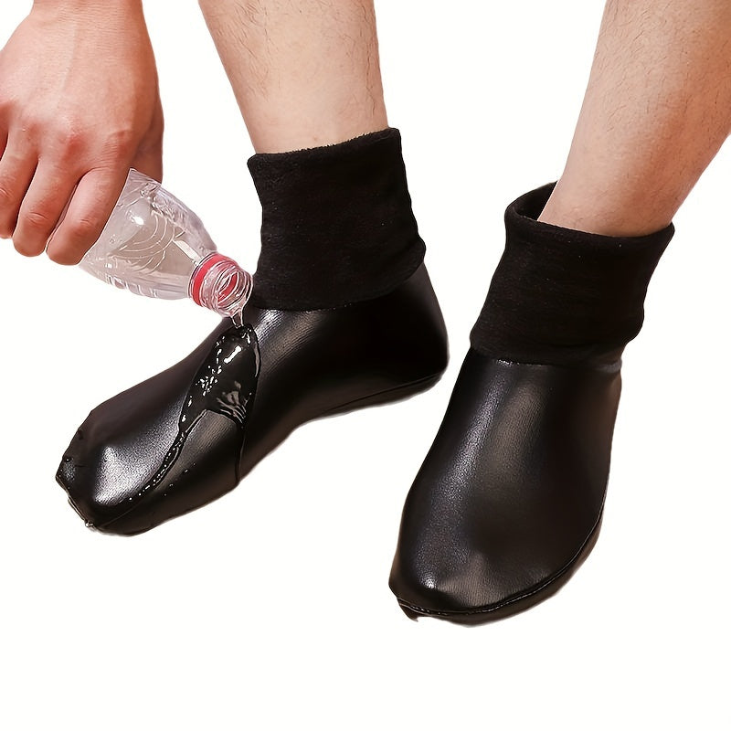 Men and Women Velvet-Lined Anti-Slip Indoor Outdoor Socks Set of Two