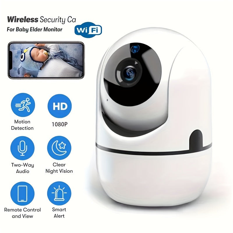 Wireless 1080P Smart Camera with Night Vision Motion Detection Two-Way Audio Pet Monitoring