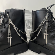 Unisex Gothic Western Steel Cowboy Boot Chain for Motorcycle and Riding Boots