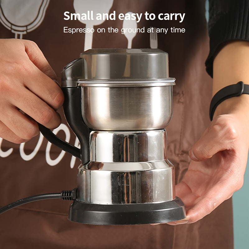 220В нержавеющая сталь мини-электрическая мельница для зерна с 4 лезвиями для сухого помола