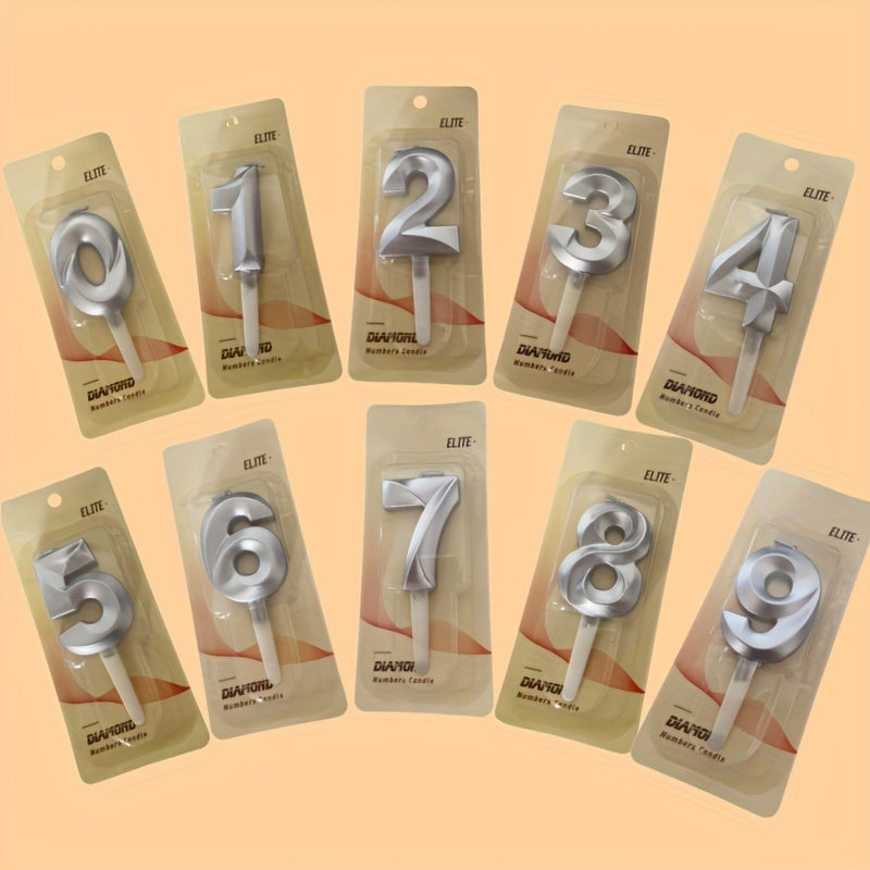 3D Raqamli sham yonish joyi oltin, kumush, olmos, tug'ilgan kun torti uchun dekoratsiya