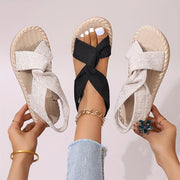 Women's Flat Sandals Lightweight Leather Slip-On All Seasons