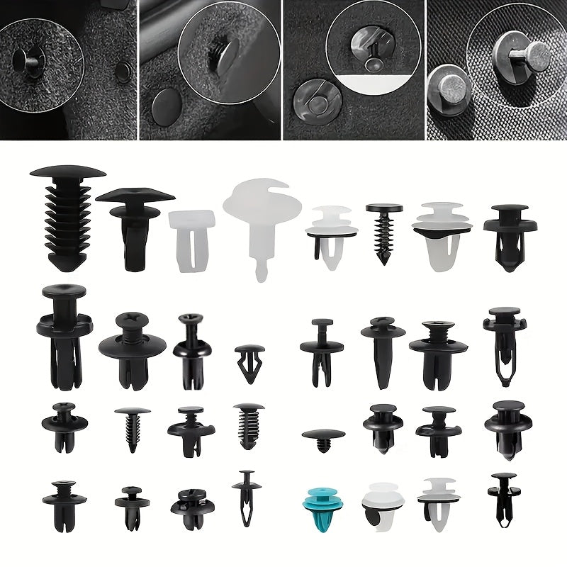 Car Retainer Clips Assortment 1000pcs PP Material Universal Fit with Screws