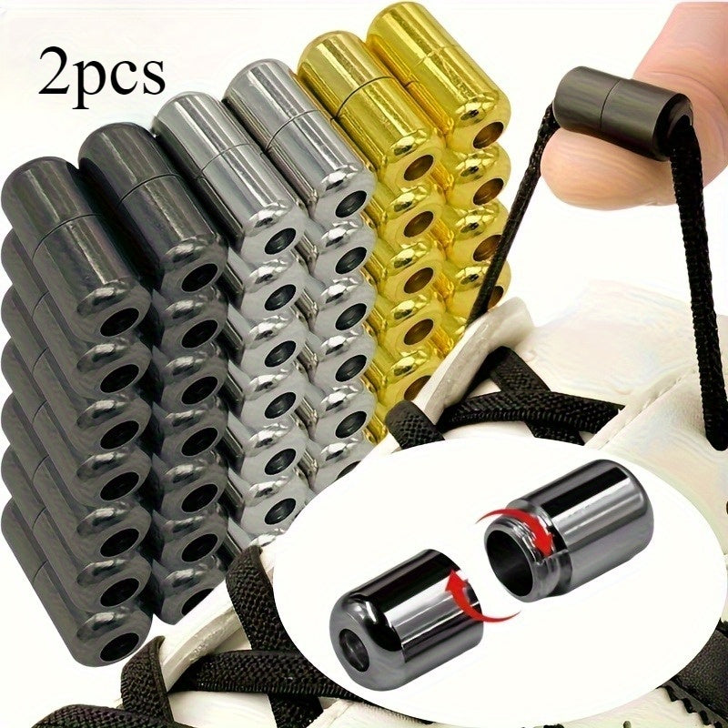 Unisex Metal Capsule Shoelaces Semi-Circular Buckle No Strap Connectors