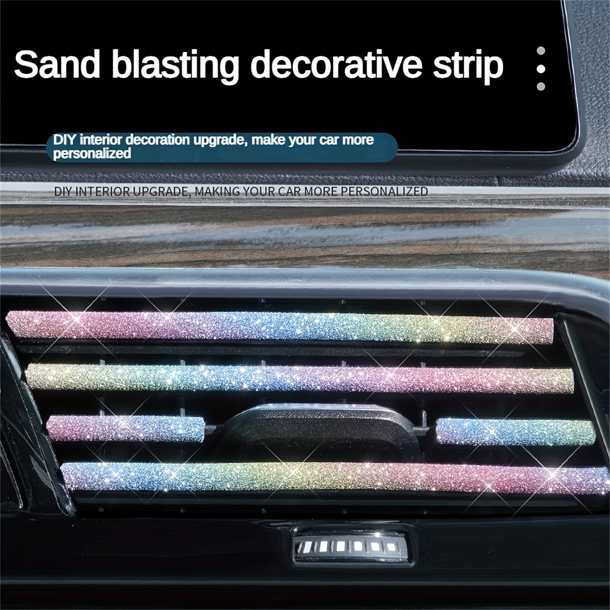 10 dona avtomobil ventilatsiya chiqishi trim imitatsiya olmos rhinestones bling ichki dekor