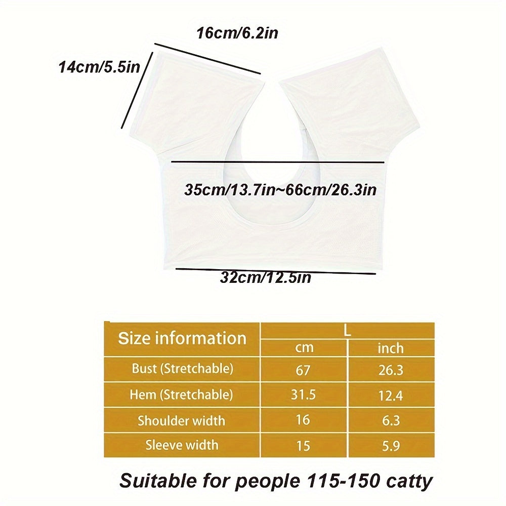 Съемный потоотводящий жилет для женщин с защитными подушечками от пота в бежевом, белом и черном цветах. Изготовлен из быстросохнущей сетчатой ткани для путешествий, спорта и активного отдыха. Предлагает