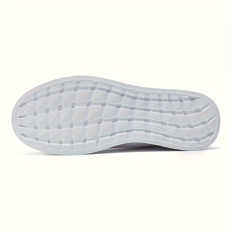 Men's Solid Color Low-Top Casual Skate Shoes for Outdoor Walking and Jogging