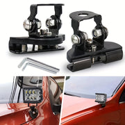LED Work Light Mount Bracket Black/Silvery for Off Road SUV ATV Iron