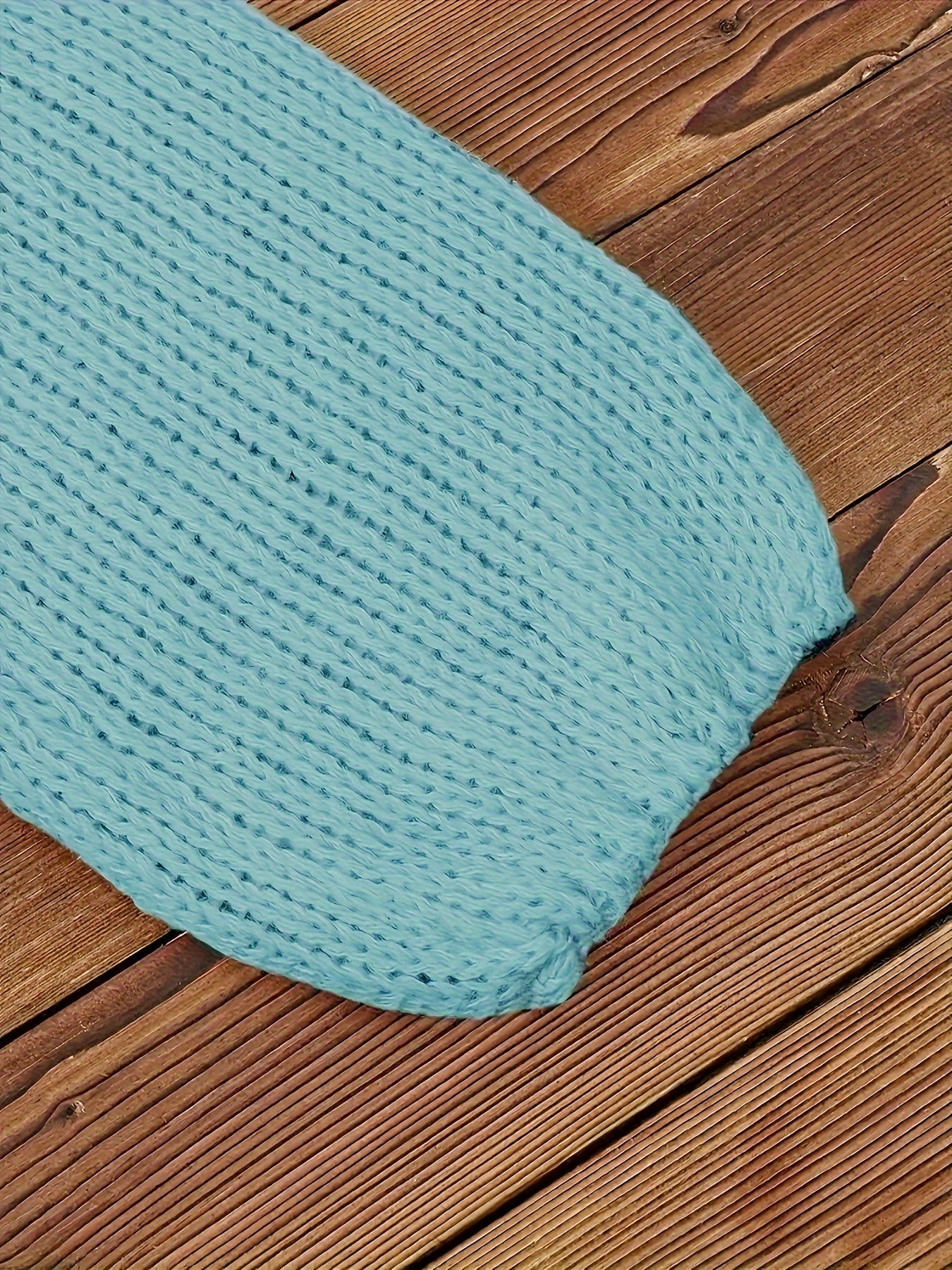 Plus Size Women's V-Neck Ribbed Sweater Light Blue Cozy Fall Winter Pullover