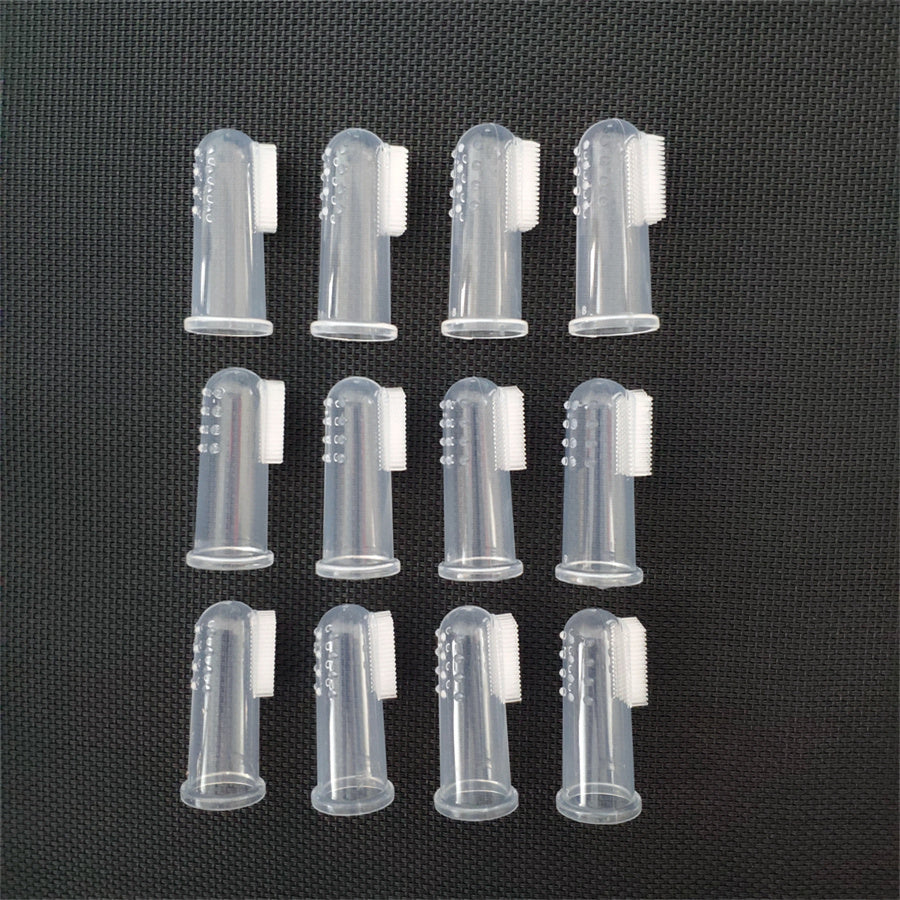 Pet Dental Care Set Soft Silicone Biodegradable Dog and Cat Toothbrushes