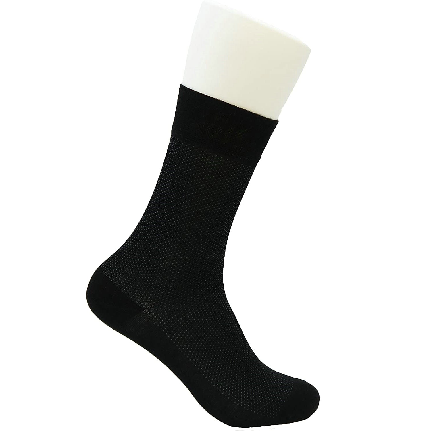 Men's Cotton Socks Sweat-Resistant Solid Color Pack of 4