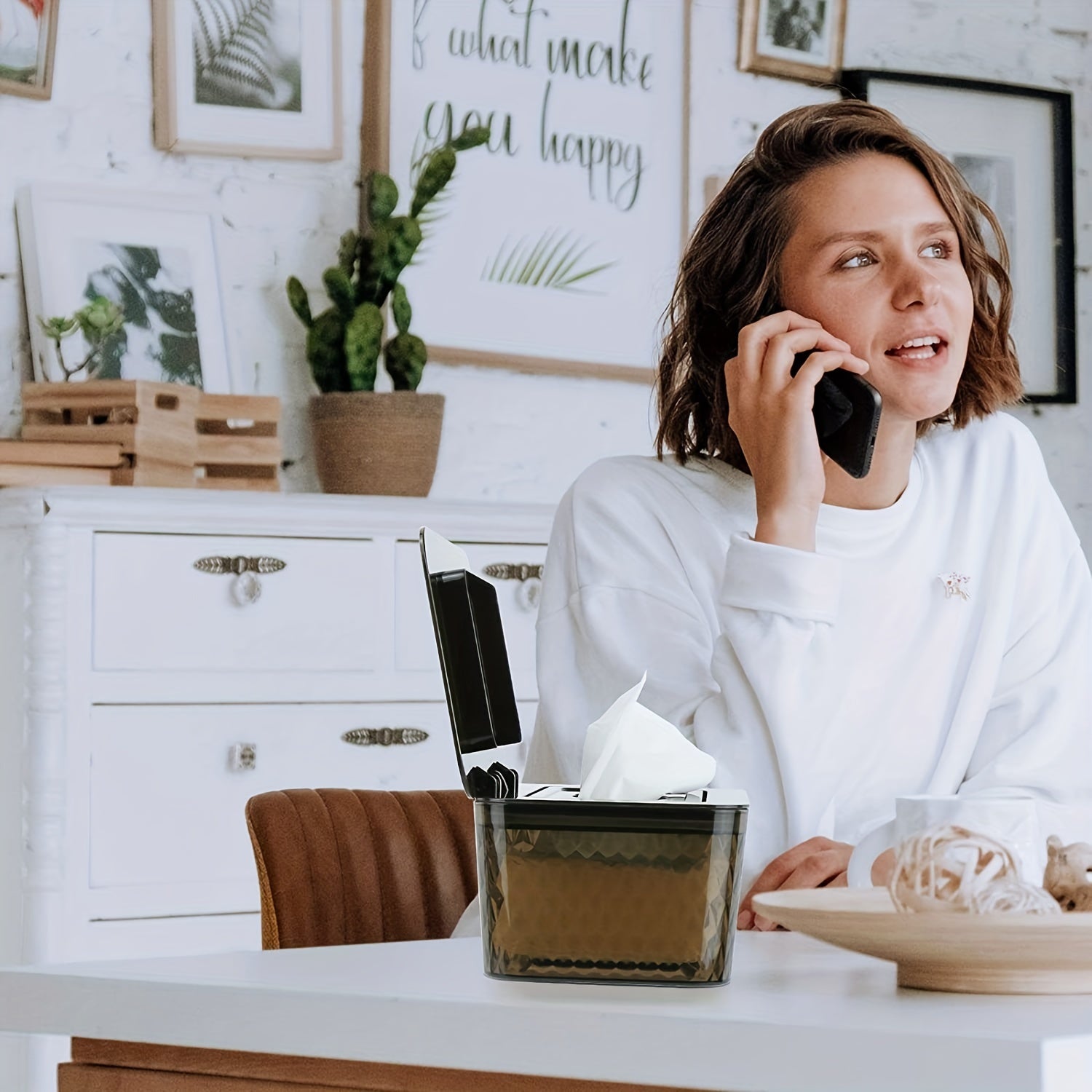 Large Capacity Wipes Dispenser Box with Dustproof Lid for Diaper Wipes