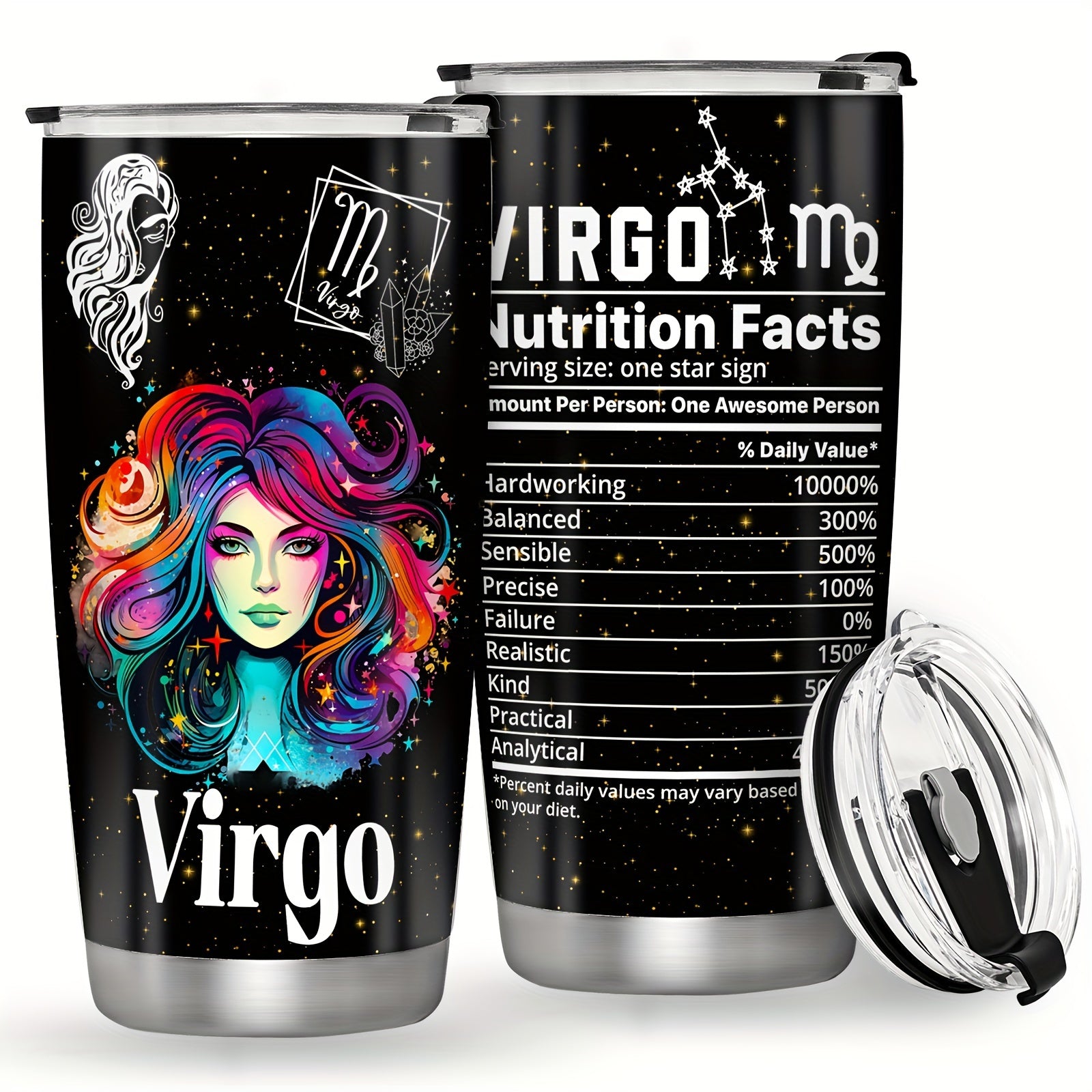 Stainless Steel Zodiac Mug Double Wall Insulated Astrology Gift