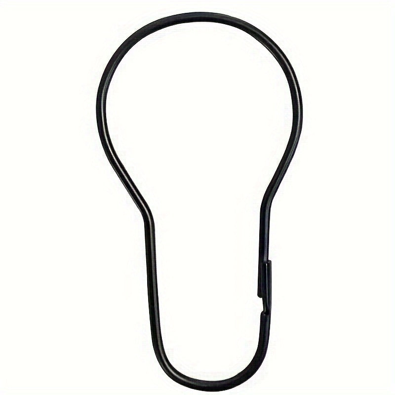 12-упаковка чугунных крючков для штор в хроме, черном и белом цветах для занавесок в ванной и на кухне.