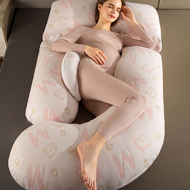 Pregnancy Pillow G-Shaped Side Sleeper Support Belt for Belly and Waist Comfort