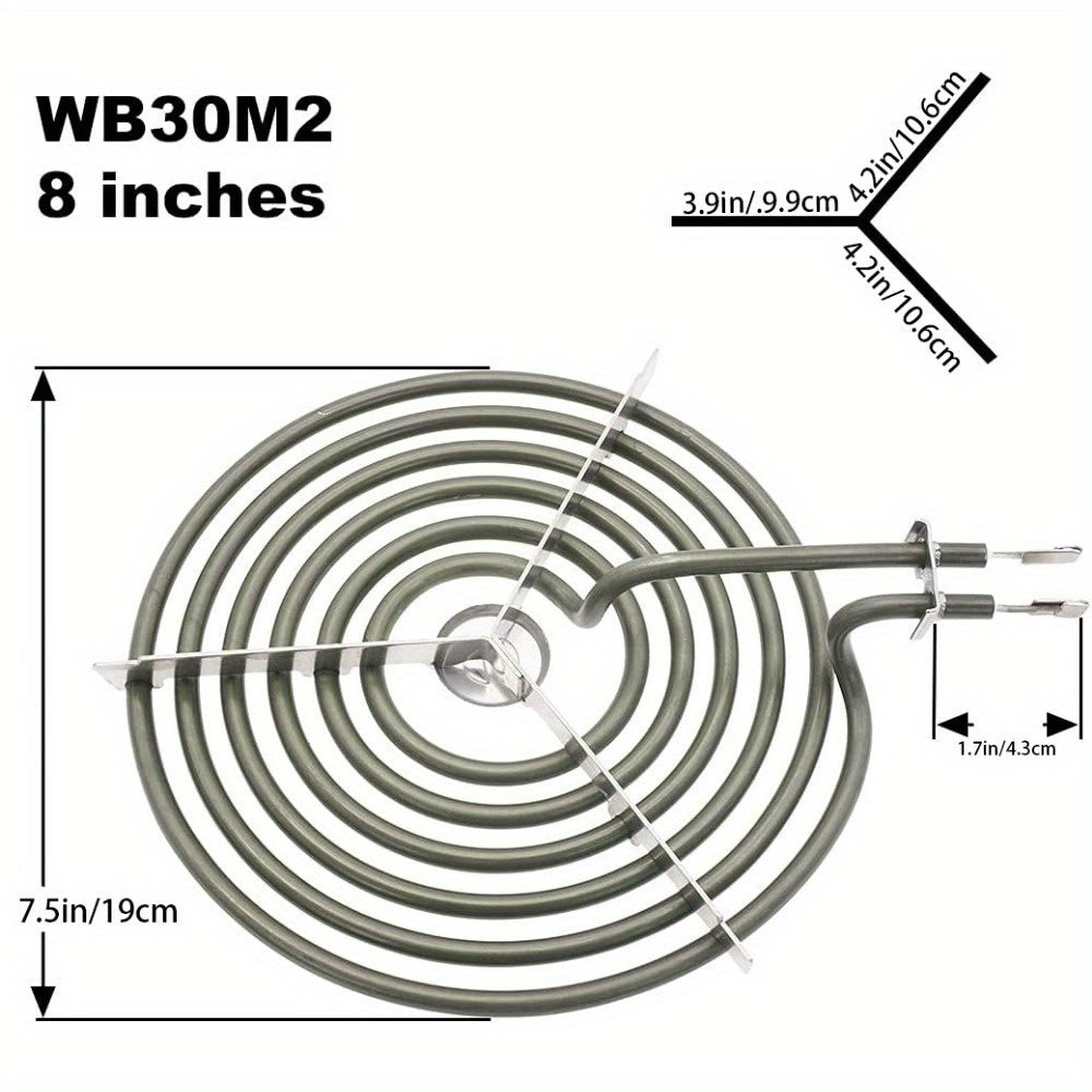 Kit de reemplazo de 4 piezas para quemadores de estufa 2 WB30M1 15.24cm 2 WB30M2 20.32cm Metal duradero