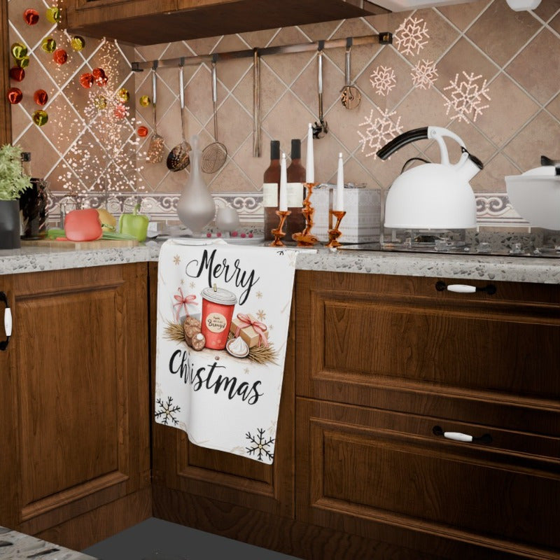 Christmas Gift Decoration Snowflake Snow Tree Deer Banner 18x66 cm